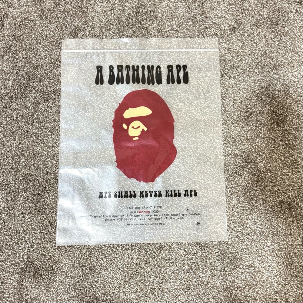 Bape Plastic Garment Bag